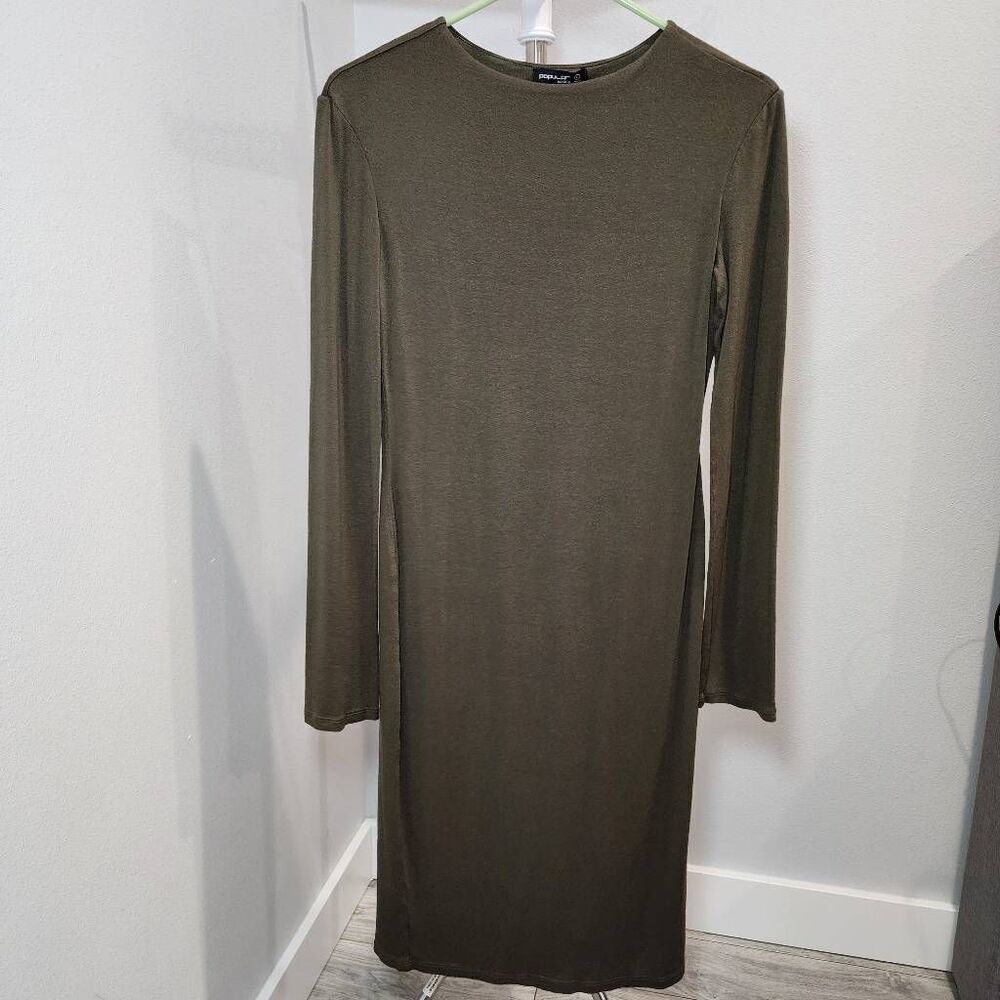 Popular basics green love Sleeve dress size large